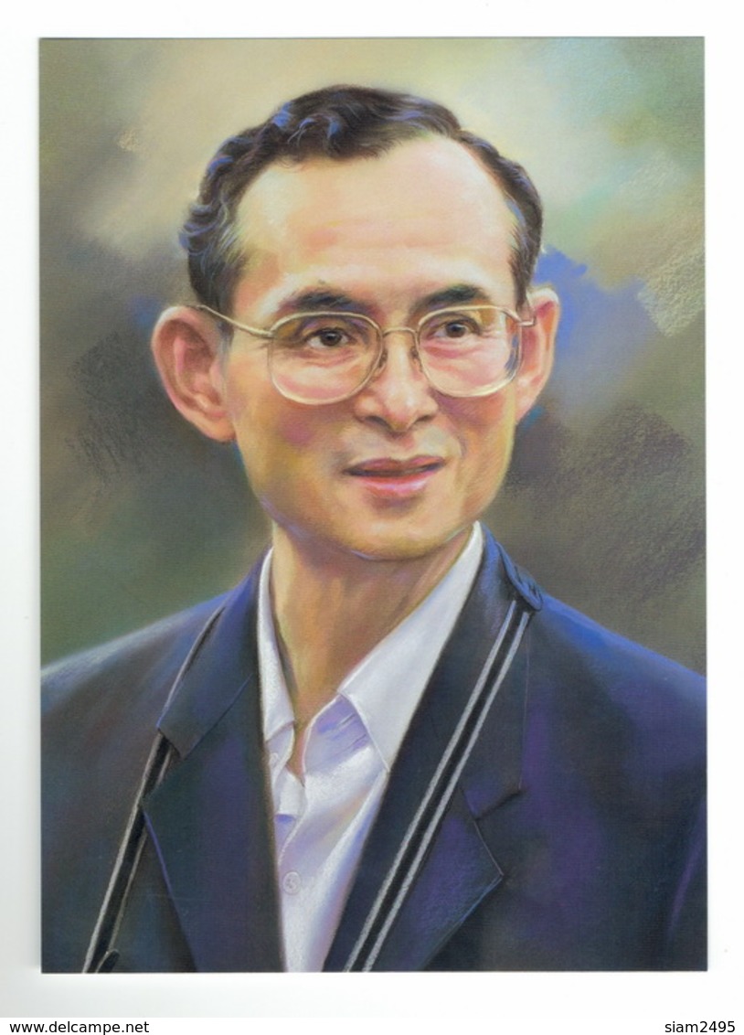 Thailand 2017, portraits of King Bhumibol Adulyadej, set of 9 postcards.