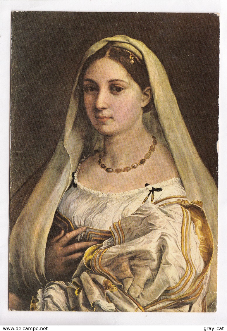 Raffaello Sanzio O Santi, La Velata, Te Veiled Woman, 1984 Used Postcard [22663] - Paintings