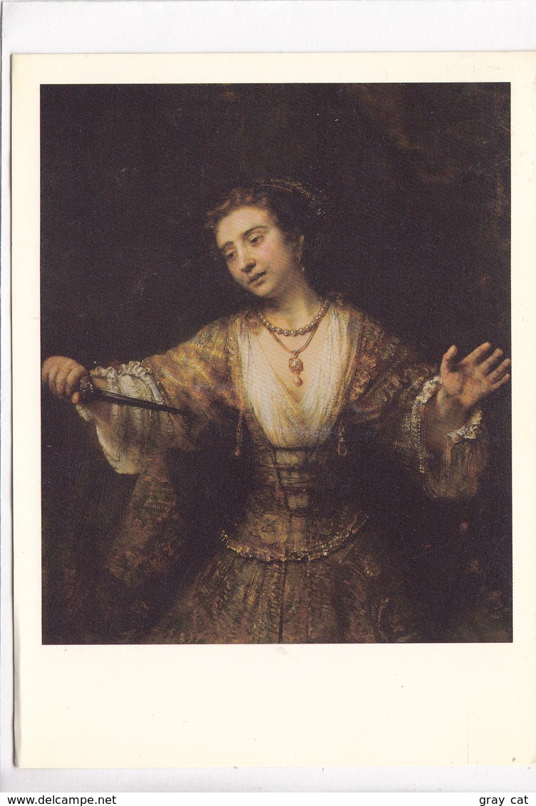 Rembrandt Van Rijn, Lucretia, Used Postcard [22665] - Paintings