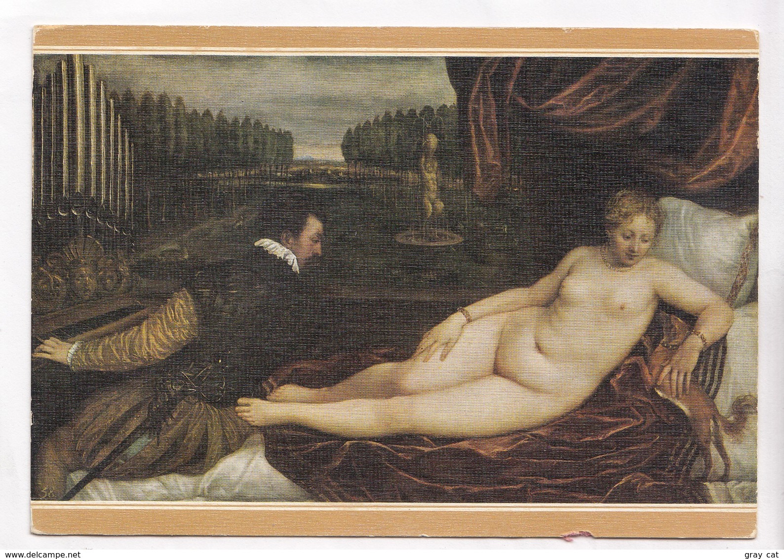 TIZIANO, Venus Recreandose En La  Musica, Venus Delighted By The Music, Unused Postcard [22667] - Malerei & Gemälde