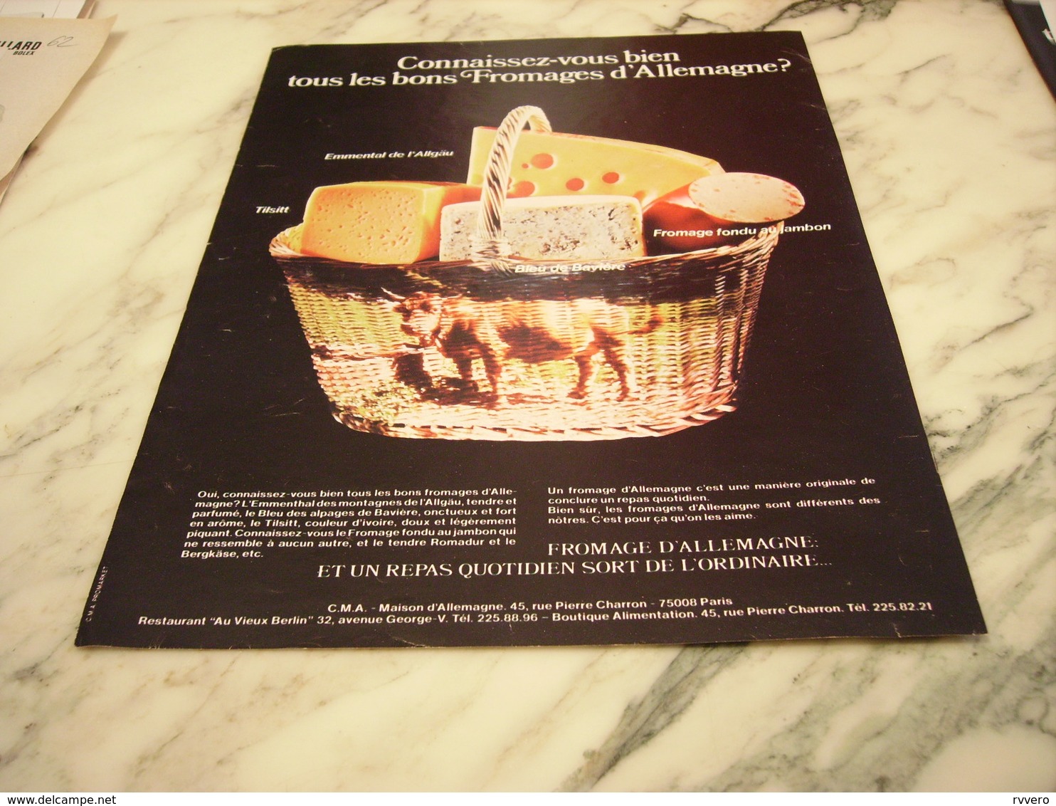 ANCIENNE AFFICHE CONNAISSEZ VOUS LE BON FROMAGE ALLEMAGNE - Posters