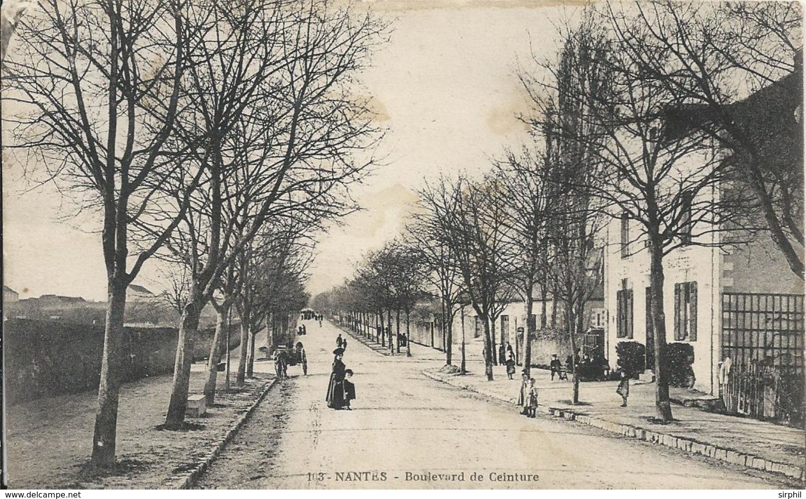 Carte Postale Ancienne De Nante Le Boulevard De Ceinture - Nantes