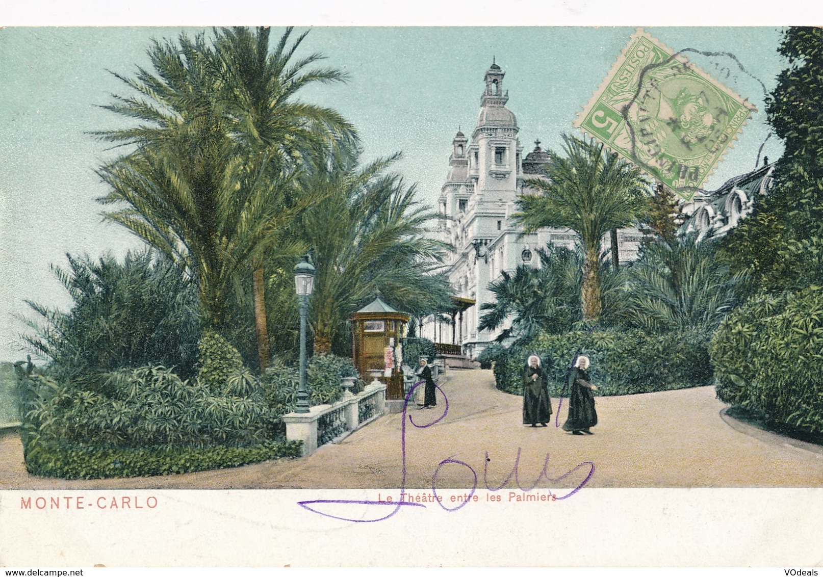 CPA - Monaco - Monte-Carlo - Le Théâtre Entre Les Palmiers - Opera House & Theather