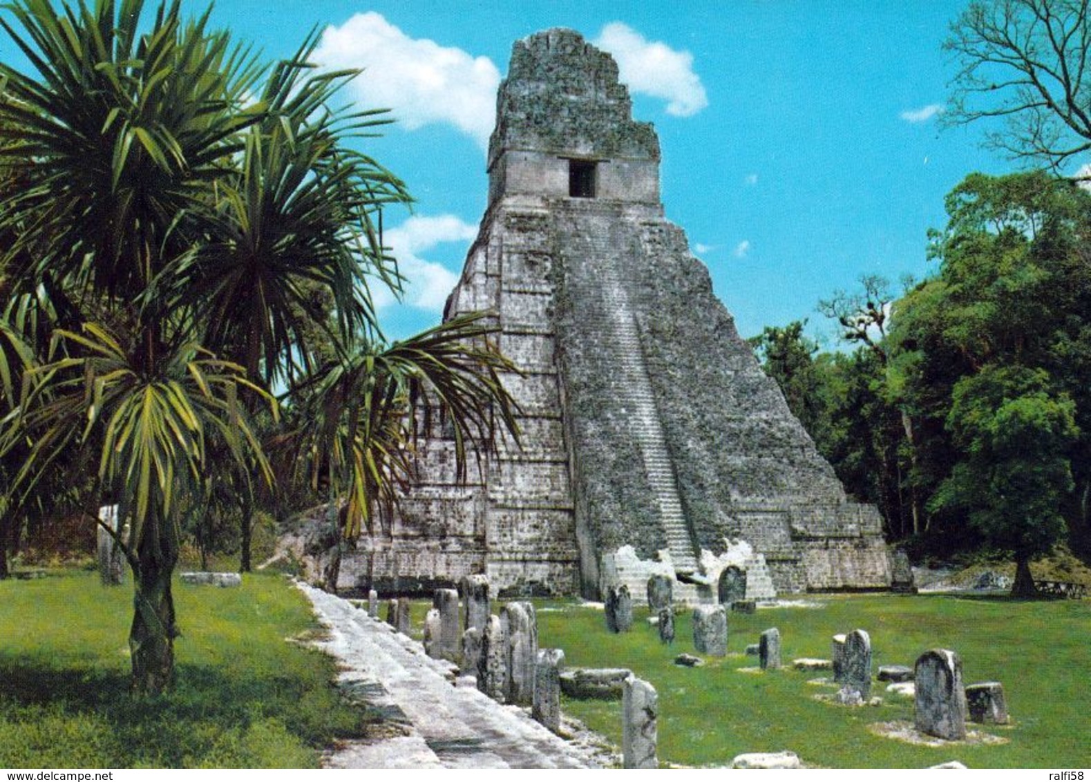 1 AK Guatemala * Tempel Des Großen Jaguar In Tikal - Antike Stadt Der Maya - Krüger Karte - Seit 1979 UNESCO Welterbe * - Guatemala