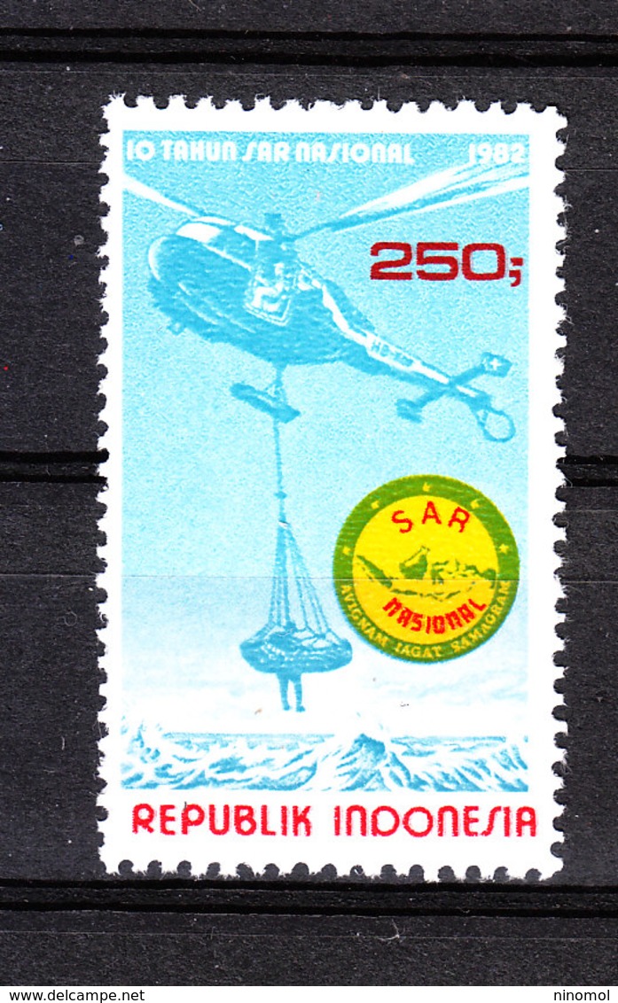 Indonesia - 1982. Elicottero Da Soccorso. Rescue Helicopter. MNH - Helicópteros