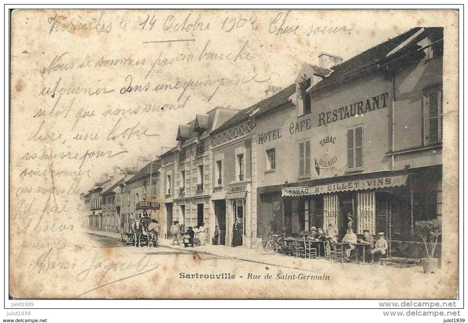 SARTROUVILLE ..-- 78 . YVELINES ..-- Rue De SAINT - GERMAIN . 1902 Vers BELLEVAUX  ( Melle Zélie Jacquet ) . Voir Verso - Sartrouville