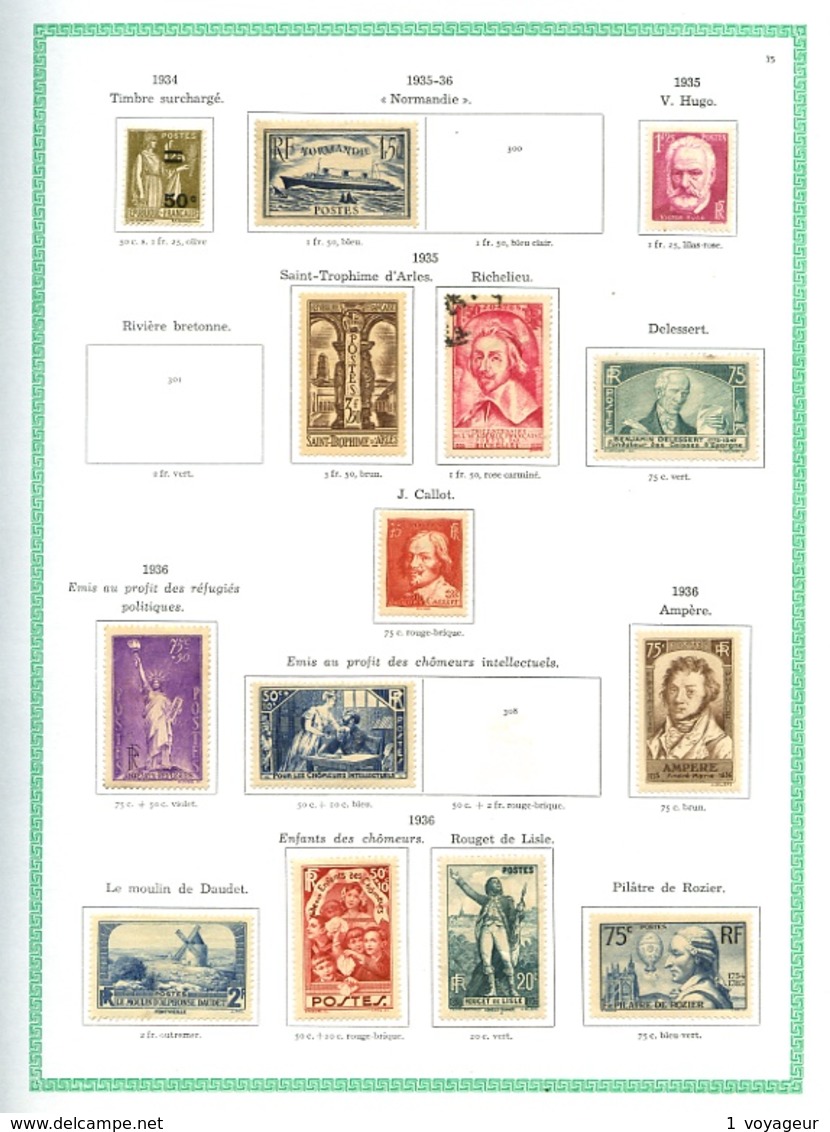 FRANCE - Collection 1929/1964 - Nfs N* (qques Obl.) - Bien Fournie - Bon état - Cote Supérieure à 3000 Eur. - Collections