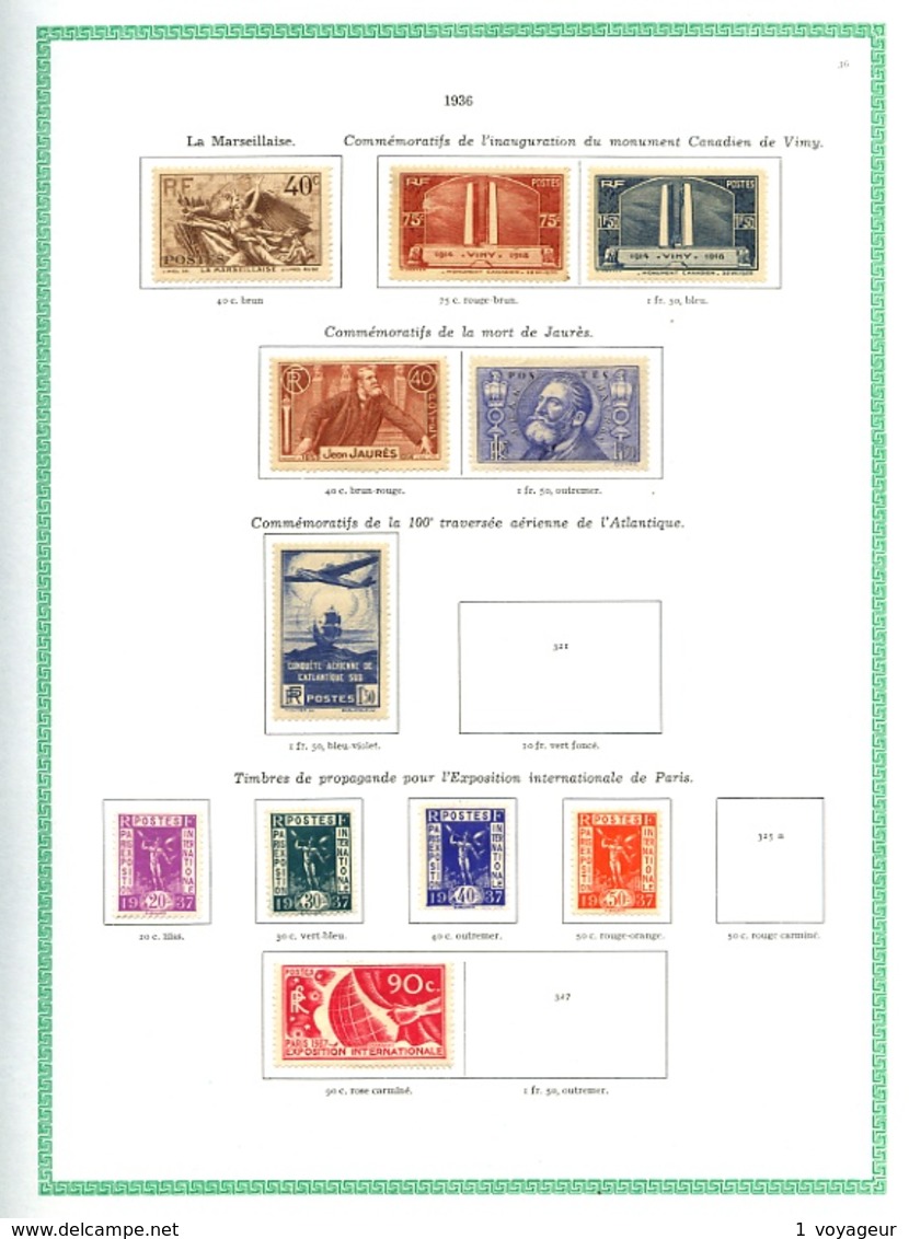 FRANCE - Collection 1929/1964 - Nfs N* (qques Obl.) - Bien Fournie - Bon état - Cote Supérieure à 3000 Eur. - Collections