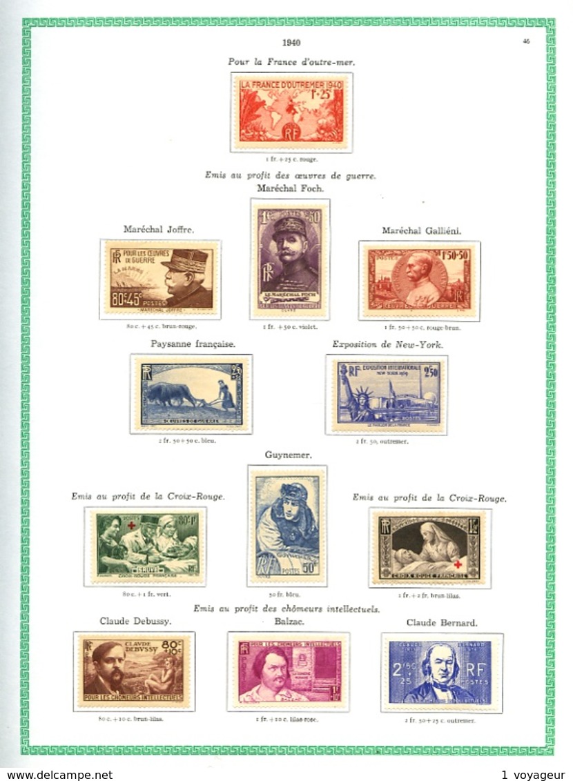 FRANCE - Collection 1929/1964 - Nfs N* (qques Obl.) - Bien fournie - Bon état - Cote supérieure à 3000 Eur.