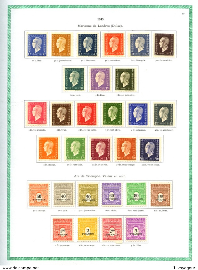 FRANCE - Collection 1929/1964 - Nfs N* (qques Obl.) - Bien fournie - Bon état - Cote supérieure à 3000 Eur.