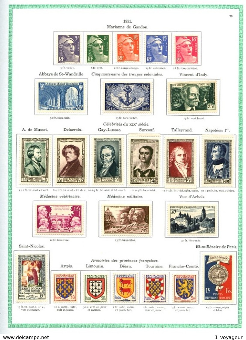 FRANCE - Collection 1929/1964 - Nfs N* (qques Obl.) - Bien fournie - Bon état - Cote supérieure à 3000 Eur.