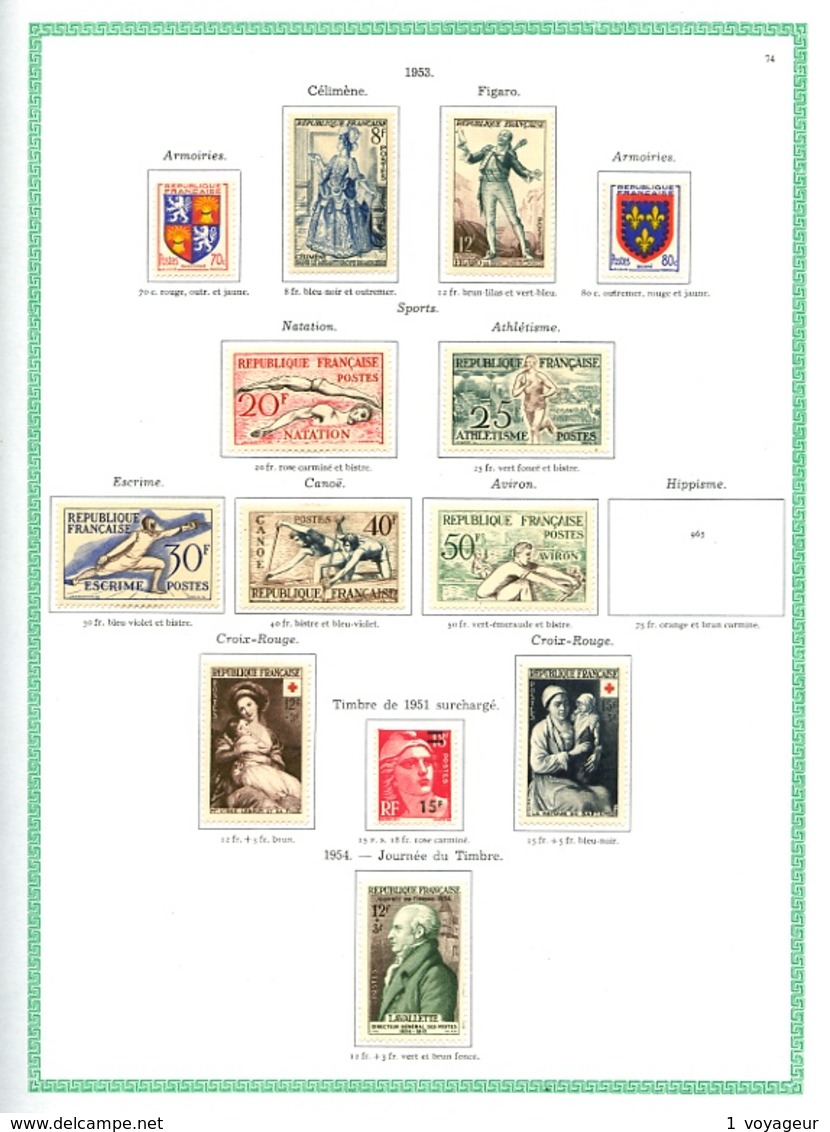 FRANCE - Collection 1929/1964 - Nfs N* (qques Obl.) - Bien fournie - Bon état - Cote supérieure à 3000 Eur.