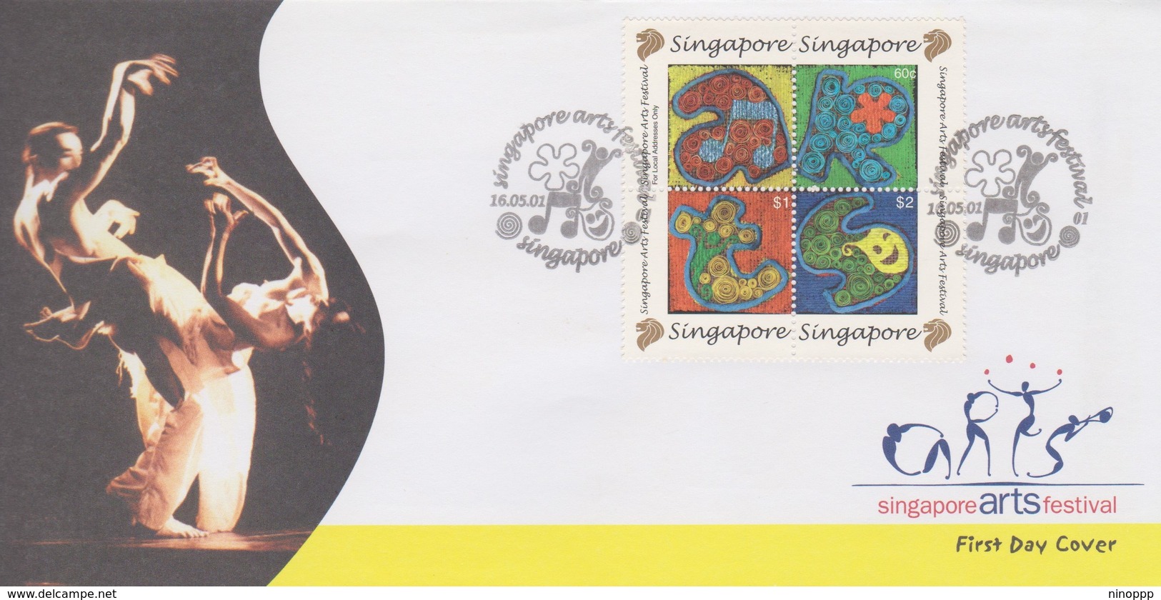 Singapore 2001 Arts Festival  FDC - Singapore (1959-...)