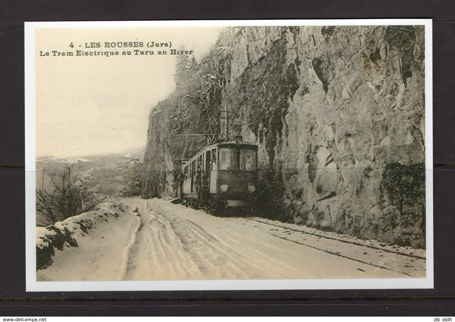 REPRODUCTION FRANCE LES ROUSSES JURA TRAM  GARE TRAIN TREIN - Trains