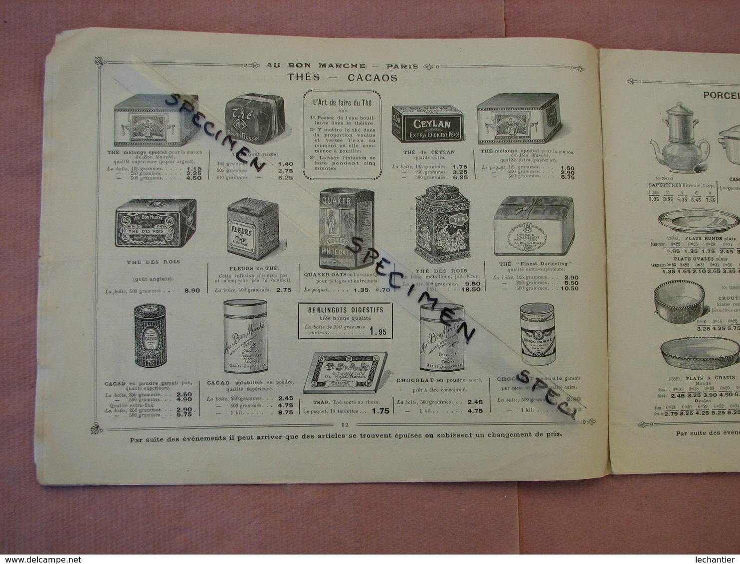 Au Bon Marché Très Interessant catalogue 30 pages 215X275 Orfevrerie, service de table, Hydrothéraphie, Chauffage ect..