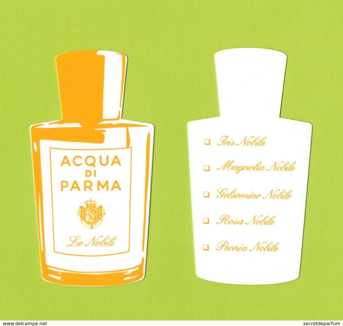 Cartes Parfumées Carte  ACQUA DI PARMA  LE NOBILI - Modernes (à Partir De 1961)