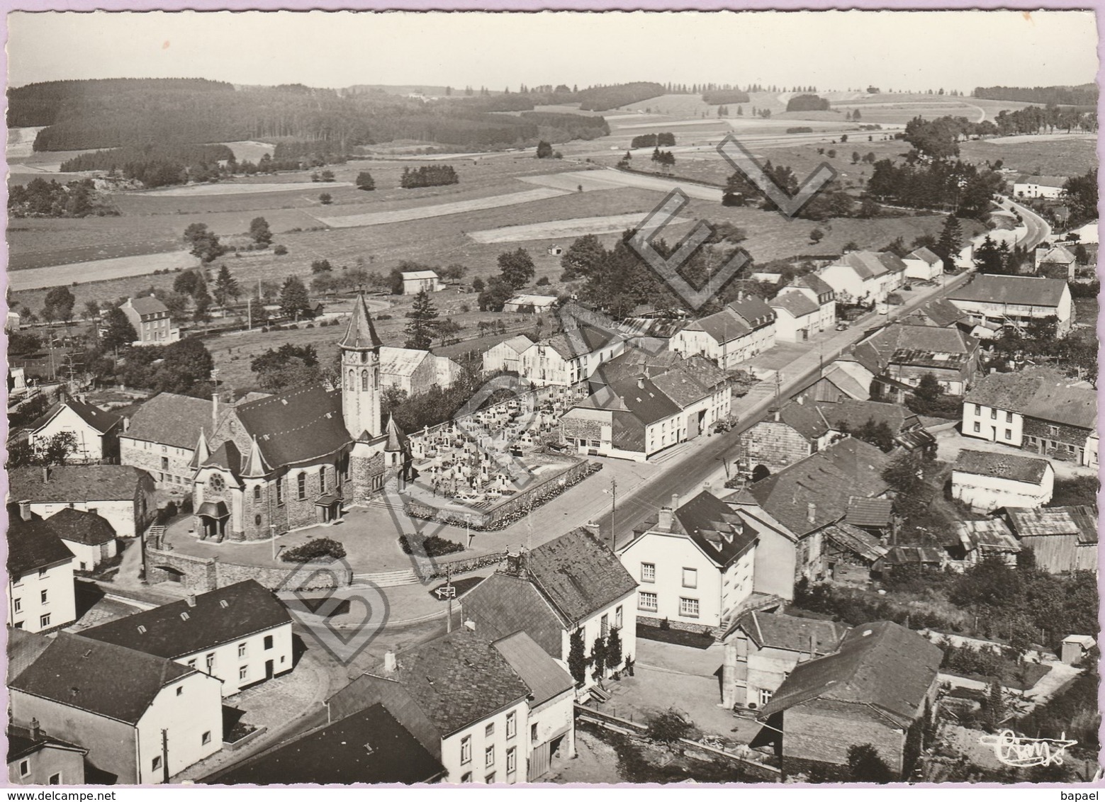 Wilwerdange (Luxembourg) - Vue Aérienne - Pension Bourgeoise - Café Magasin Schaus (Recto-Verso) - Clervaux