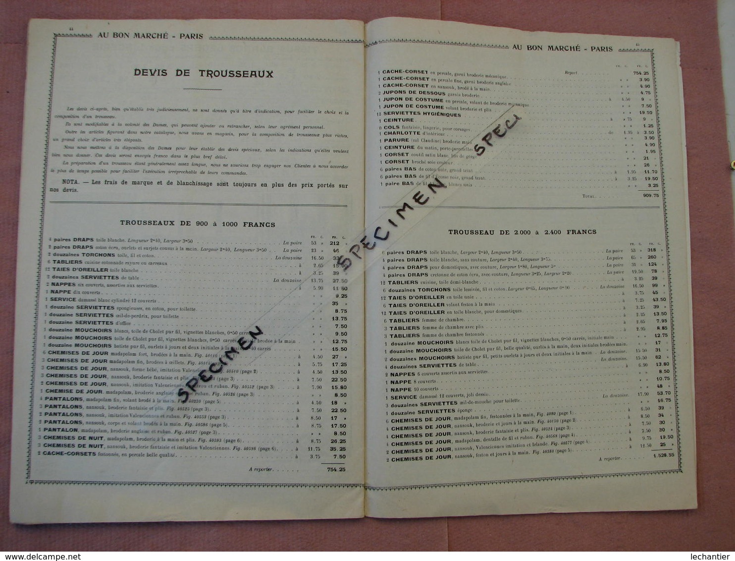 Au Bon Marché 1916 Catalogue trousseaux, Corsets, Linge de Maison ( voir la bande verte "par suite des évènements ......