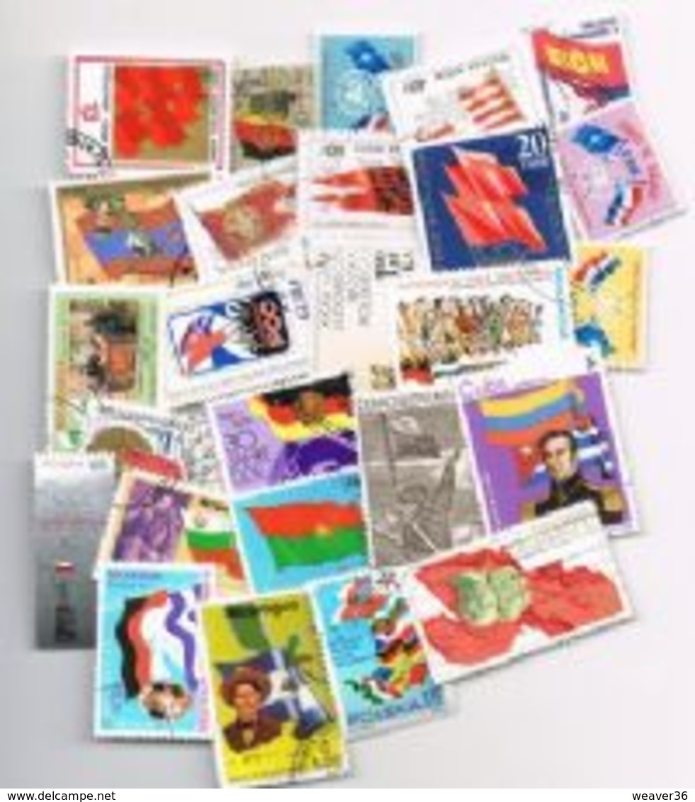 25 Different Flags And Emblems Packet [P4204/10D] - Stamps