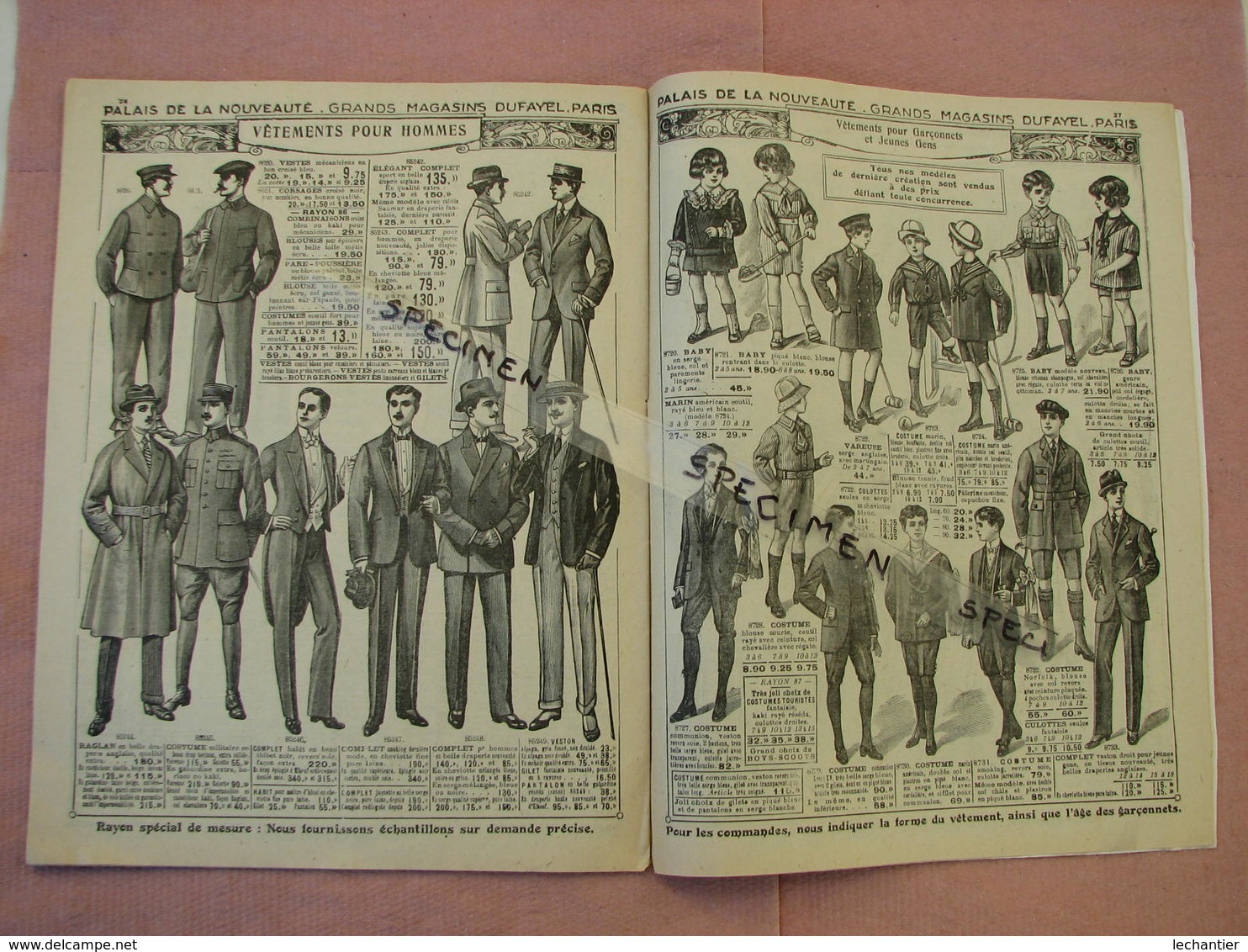 Palais de la Nouveauté 1910 catalogue 32 pages 20X26  T.B.E. mode femme, enfant, homme  couverture couleur...