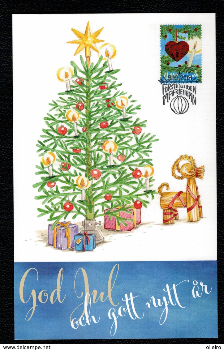 Aland 2018 Christmas Weihnacten Noel Natale Maximum Card 1v FDC VFU - Aland