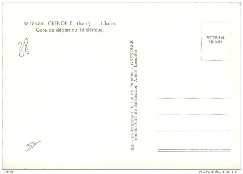 GRENOBLE GARE DE DEPART DU TELEFERIQUE NOIR ET BLANC - Grenoble