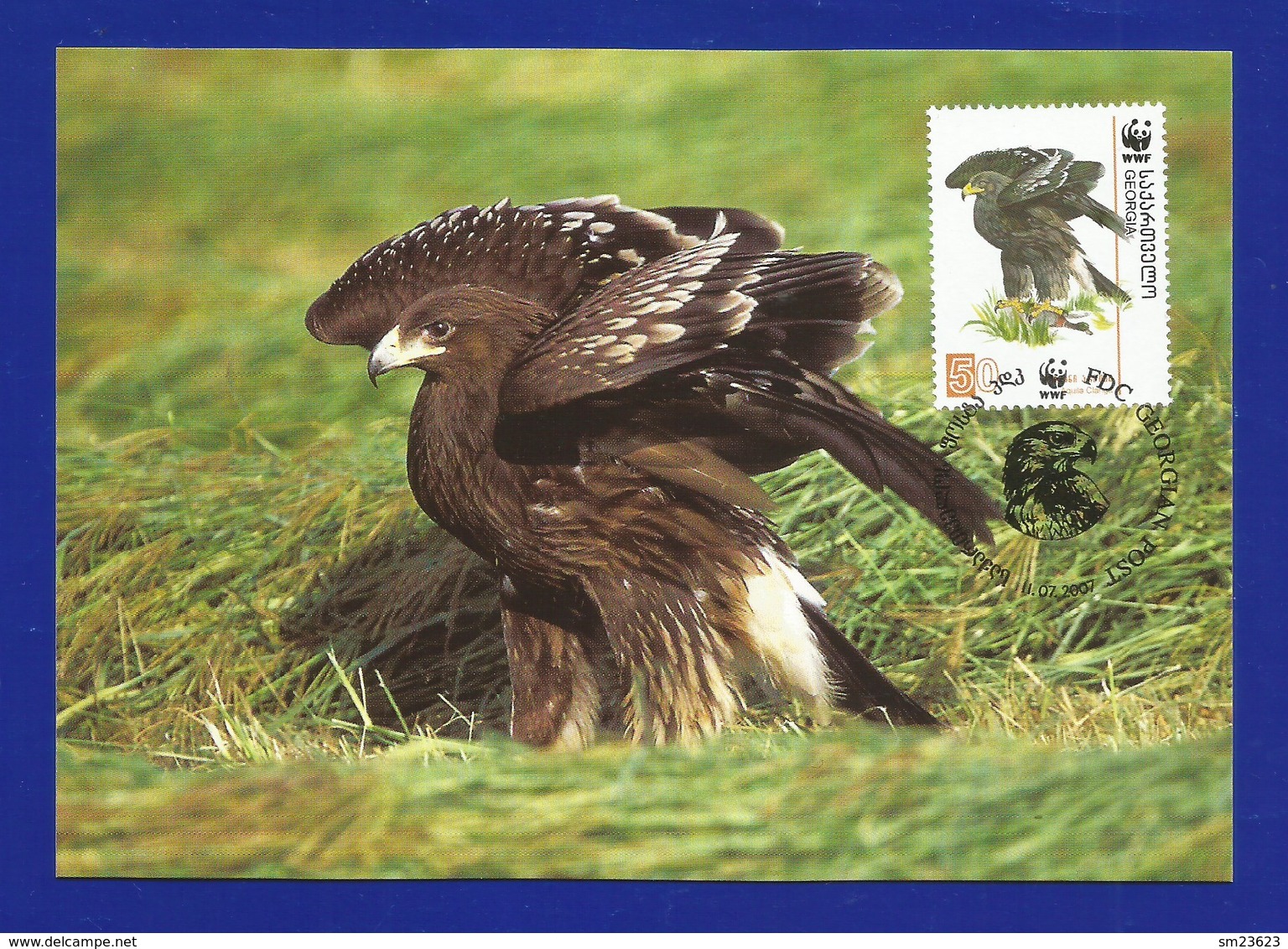 Georgien / Georgian  2007  Mi.Nr. 529 , Greater Spotted Eagle - Schelladler - WWF Maximum Card - Georgian 11.07.2007 - Georgien