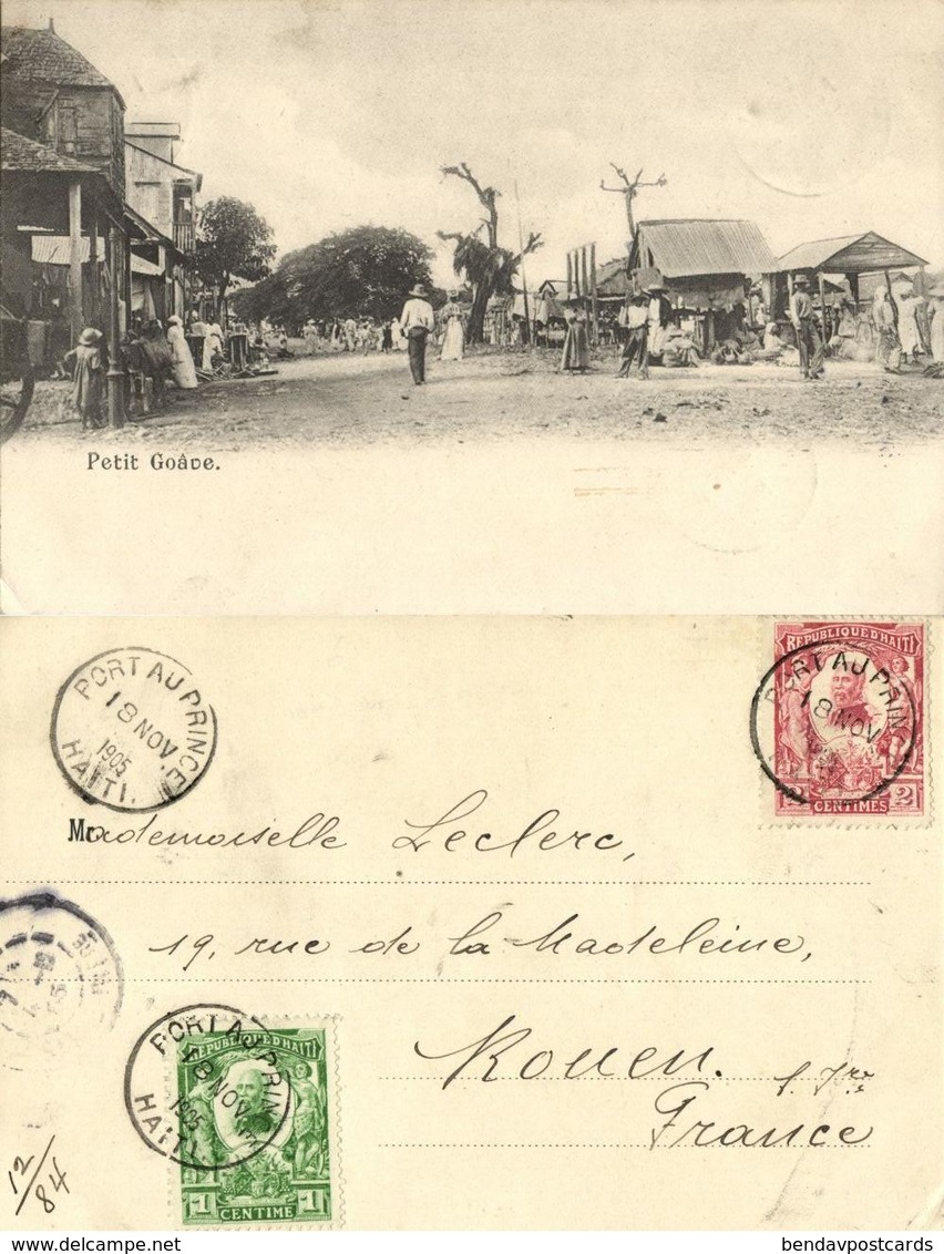 Haiti, PETIT-GOÂVE, Street Scene (1905) Postcard - Haïti