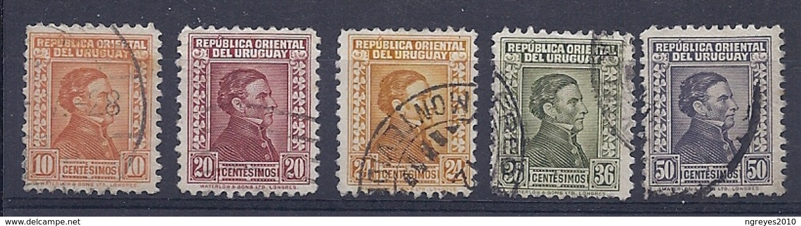 180030823    URUGUAY YVERT  Nº   427/430/431/432/433 - Uruguay