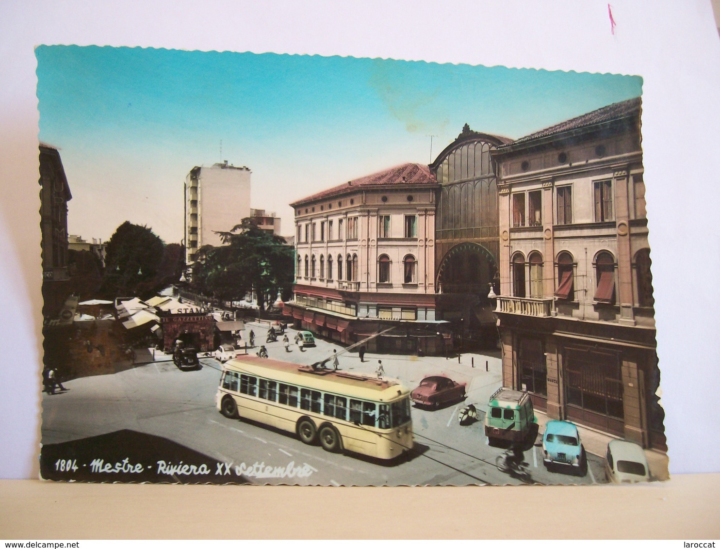 1960 - Venezia - Mestre - Riviera XX Settembre - Banca Di Credito - Filobus Bus Autobus - Morassutti P. - Edicola - Venezia