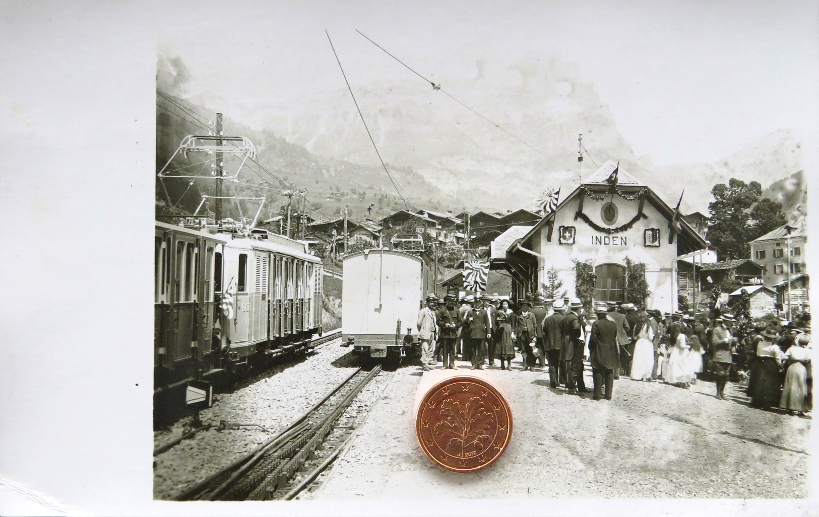 Carte Postale  Photo Inden...... Gare ... Loèche - Inden