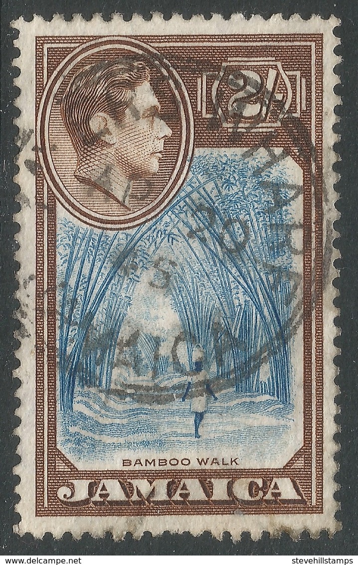 Jamaica. 1938-52 KGVI. 2/- Used. SG 131 - Jamaica (...-1961)