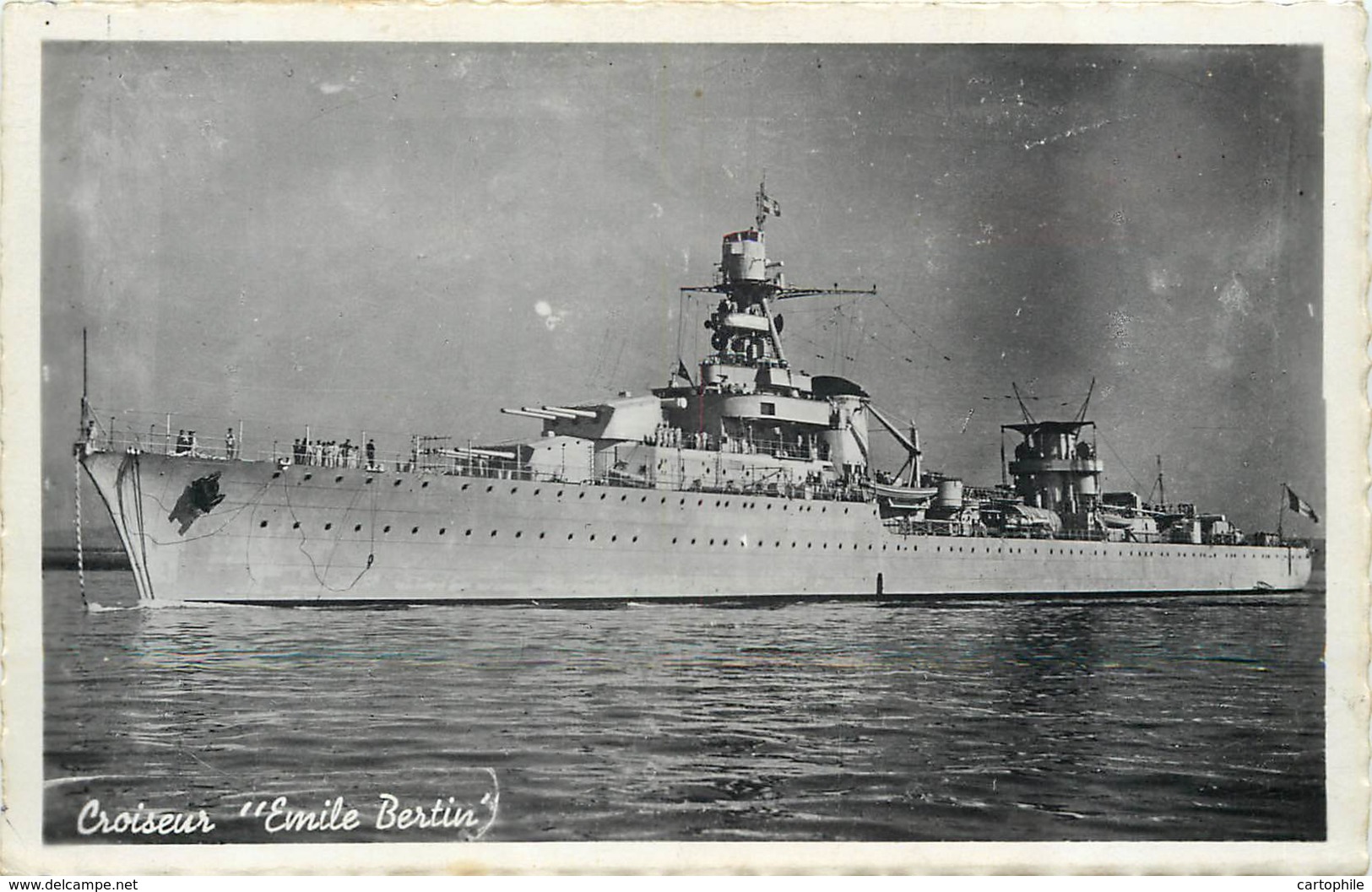 Bateau De Guerre Croiseur Emile Bertin - Voir Témoignage Marin à Bord Du Richelieu à Cherbourg 1947 - Guerre