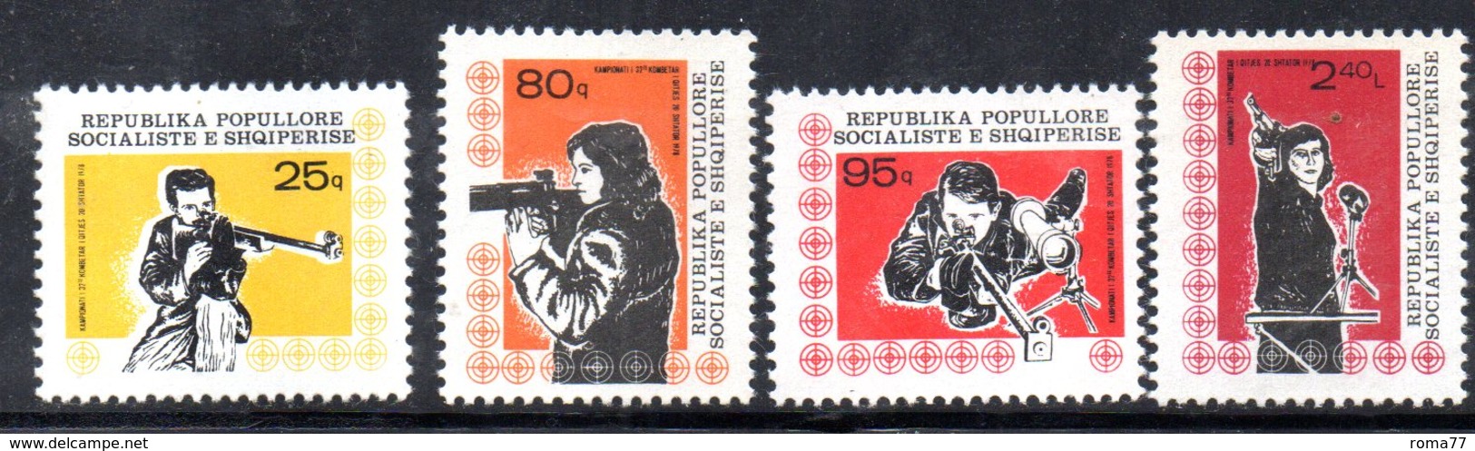 XP3962 - ALBANIA 1978 , Yvert Serie N. 1787/1790  ***  Tiro - Shooting (Weapons)