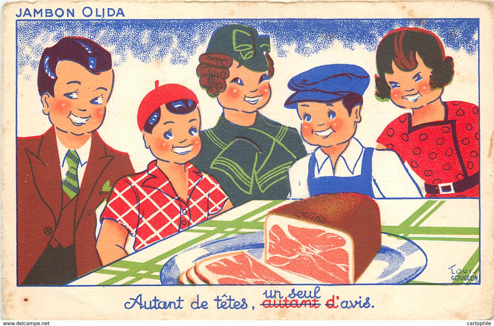 Publicité - Jambon Olida Illustration Louis Gougeon - Advertising