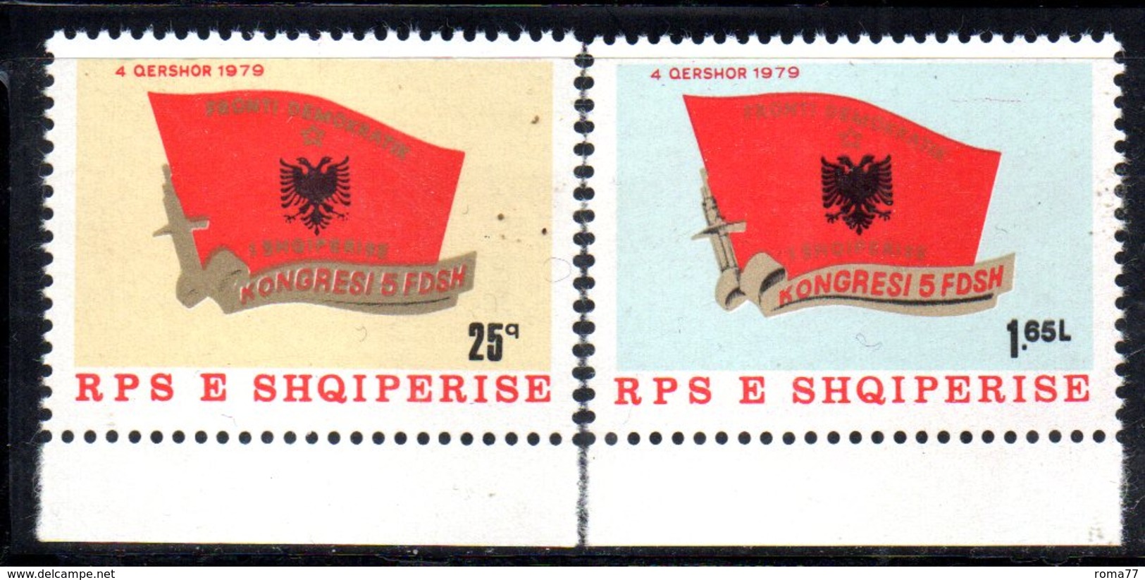 XP3967 - ALBANIA 1979 , Yvert Serie N. 1819/1820  ***  Fronte Democratico - Albania