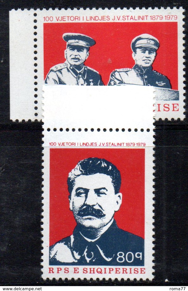 XP3969 - ALBANIA 1979 , Yvert Serie N. 1837/1838  ***  Stalin - Albania