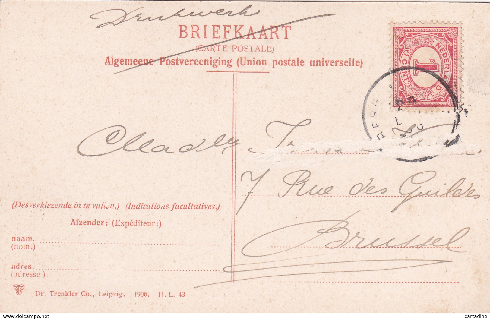 CPA Nederland/ Pays-Bas - Noord-Brabant Dorpsleven Brabantsche Huifkar - 1906 - Molen - Autres & Non Classés