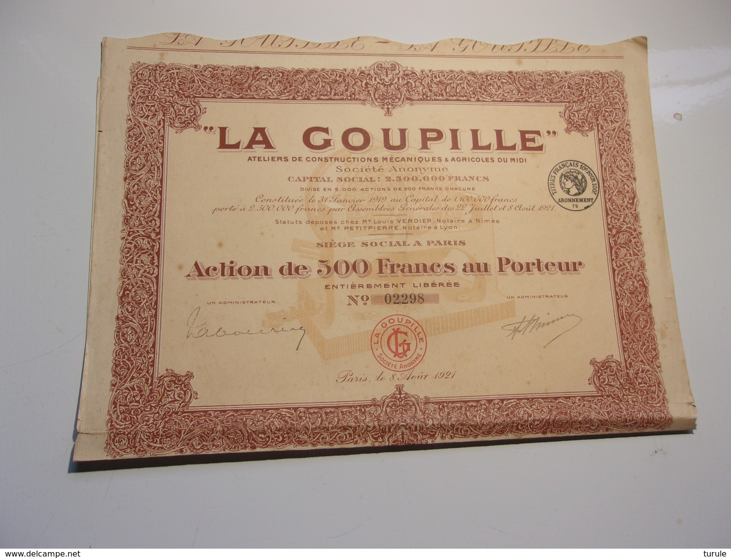 LA GOUPILLE (1921) - Other & Unclassified