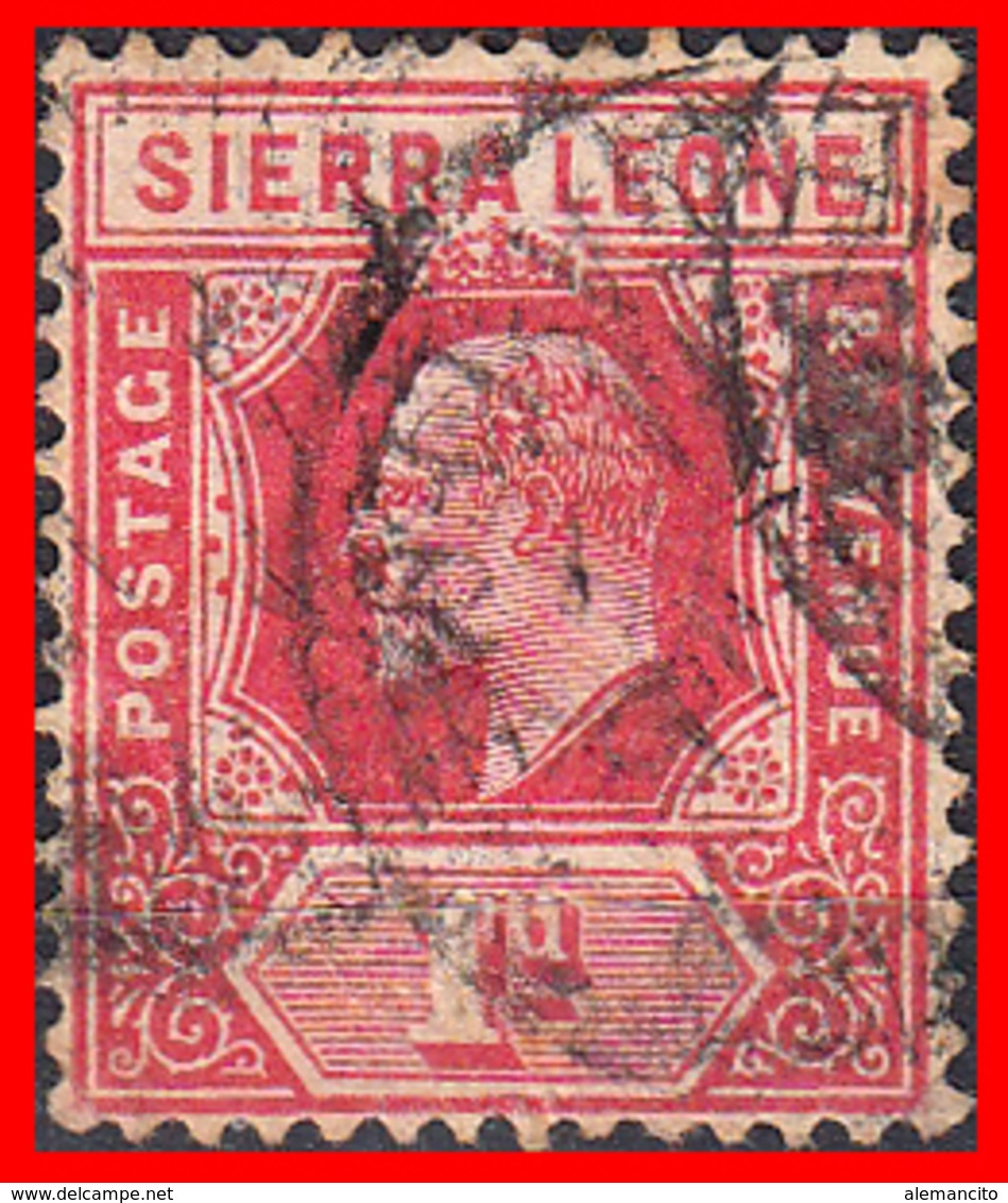 SIERRA LEONE SELLO AÑO 1912-24 KING EDWARD VII - Sierra Leona (1961-...)