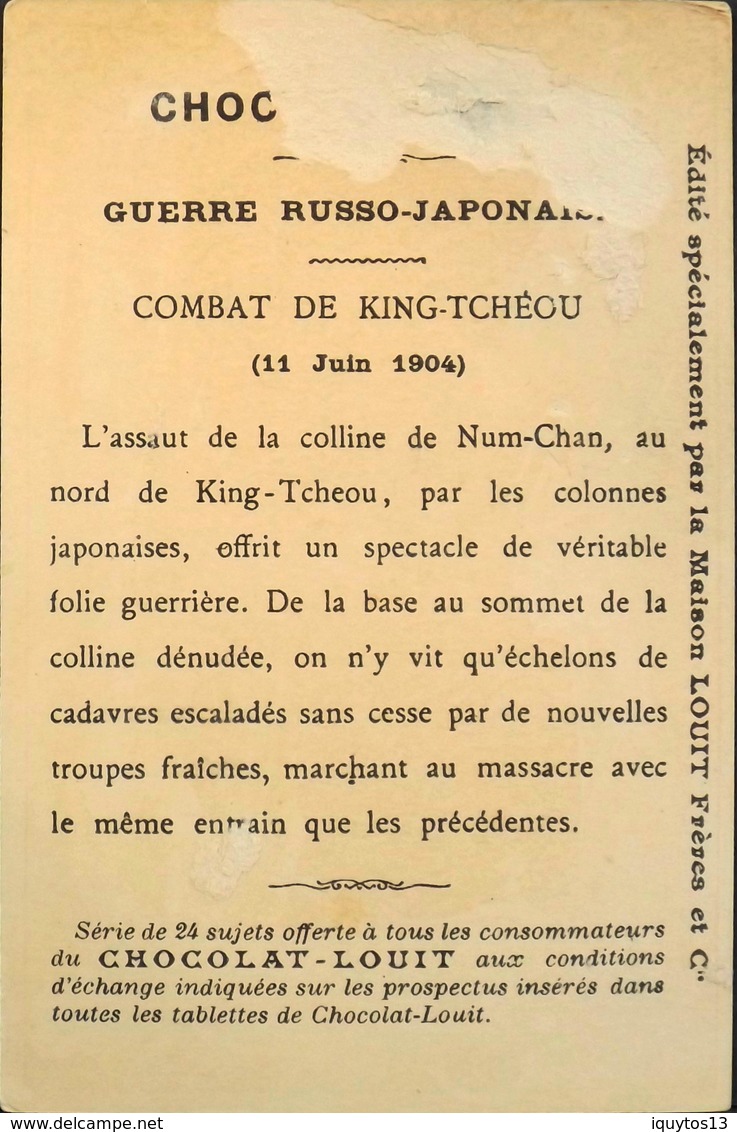 Chromo & Image > Chromo > - CHOCOLAT LOUIT - Combat De King-Tchéou - En L'état - Louit