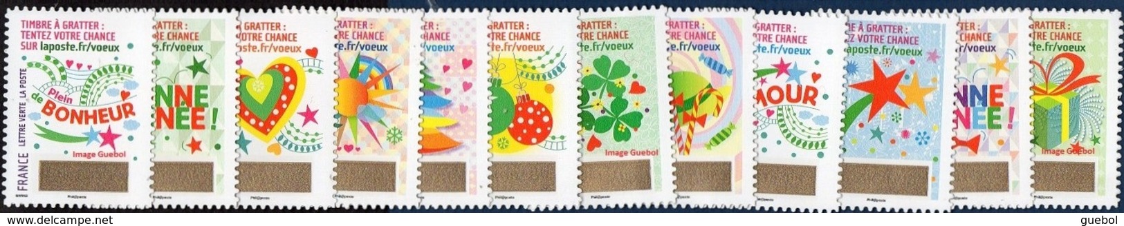 France Autoadhésif ** N° 1336 à 1347 - Timbres à Gratter (première Série) - Unused Stamps