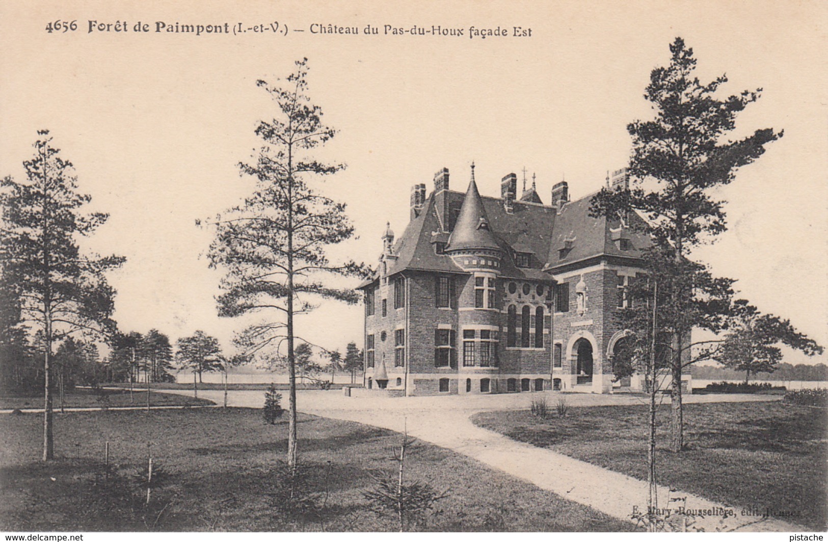 35 - Forêt De Paimpont - Château Pas-du-Houx - By Mary-Rousselière - Unused - 2 Scans - Paimpont