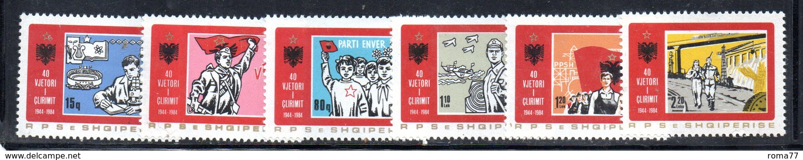 XP3996 - ALBANIA 1984 , Yvert Serie N. 2018/2023  ***  Liberazione - Albania