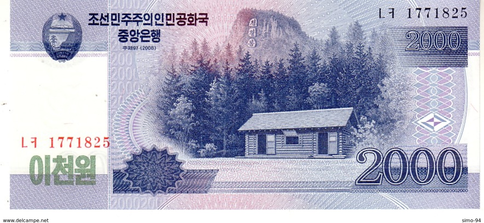 North Korea P.65   2000 Won 2009 Unc - Corea Del Nord