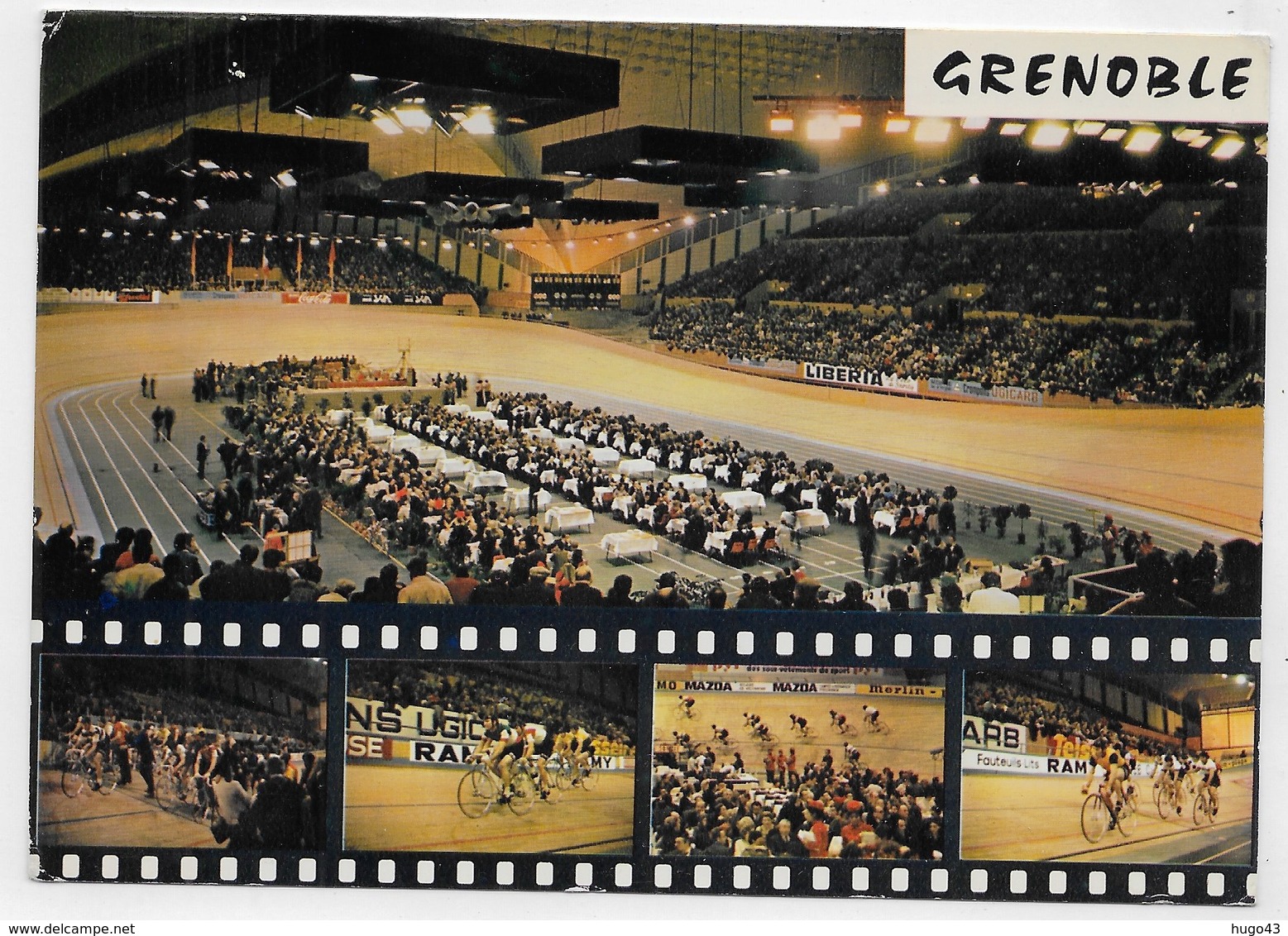 GRENOBLE EN 1981 - VILLE OLYMPIQUE - PALAIS DES SPORTS - REUNION CYCLISTE SUR PISTE - CPSM GF VOYAGEE - Grenoble