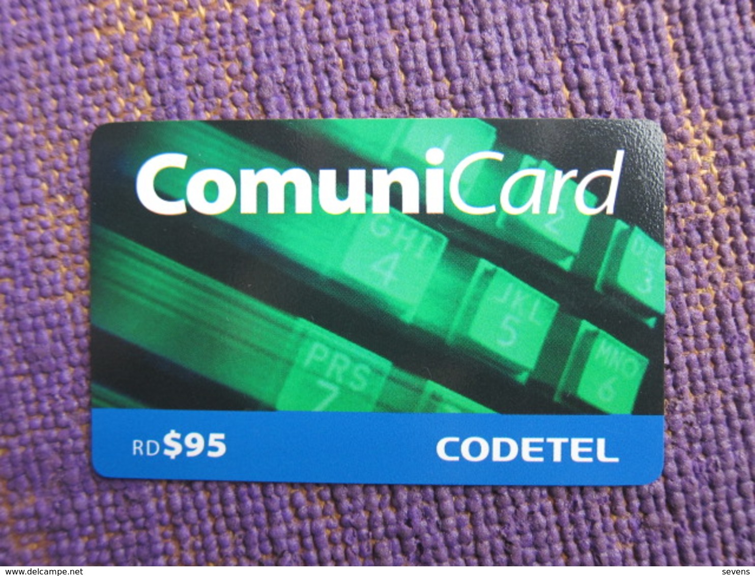 Comuni Card Prepaid Phonecard,RD$95, Used - Dominicaanse Republiek