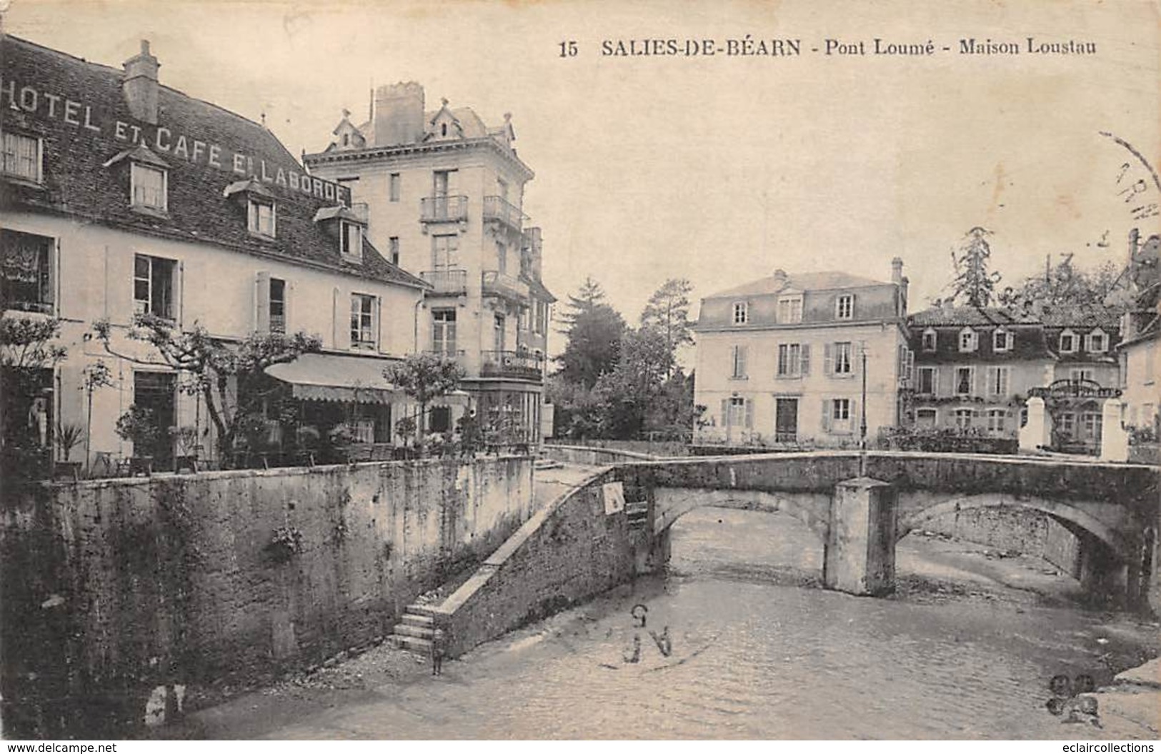 Salies De Béarn      64        Pont Loumé. Maison Loustau.  Hôtel  Laborde.      (voir Scan) - Salies De Bearn