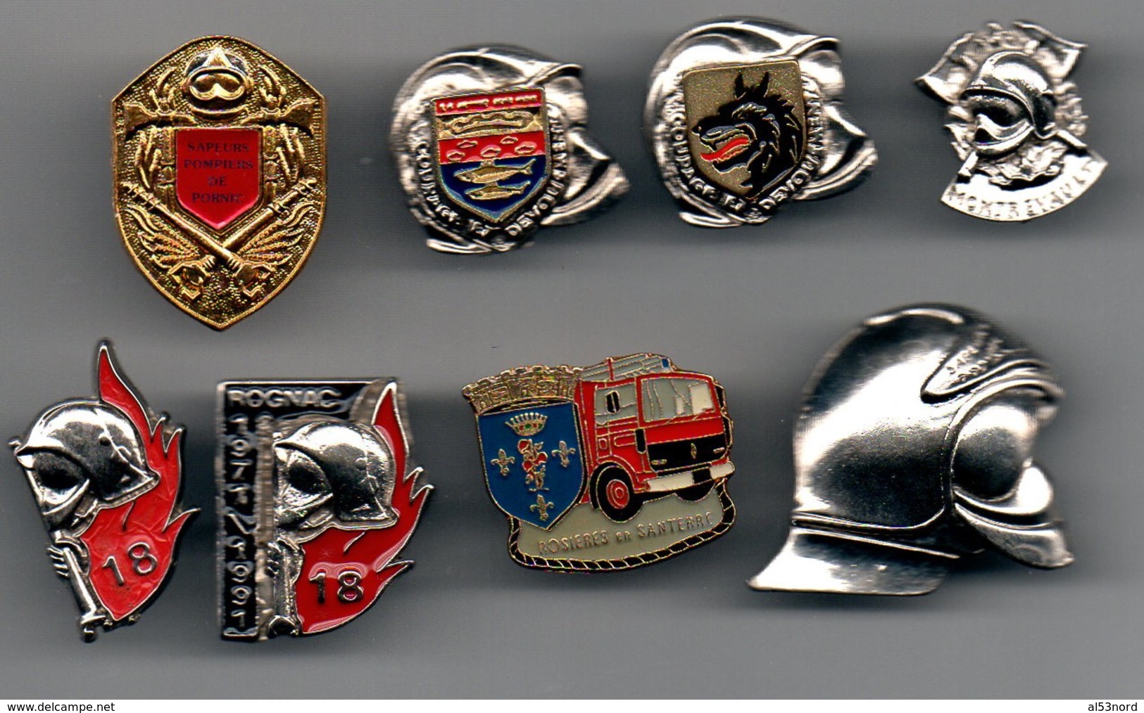 LOT DE 8 PIN'S POMPIERS - Firemen