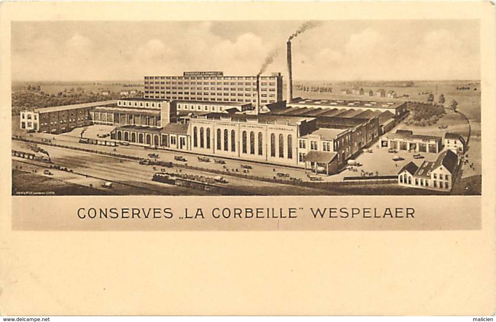 -ref-B270- Belgique - Wespelaer - Wespelaar - Publicité Conserves La Corbeille - Usine - Usines - Industrie -gastronomie - Autres & Non Classés